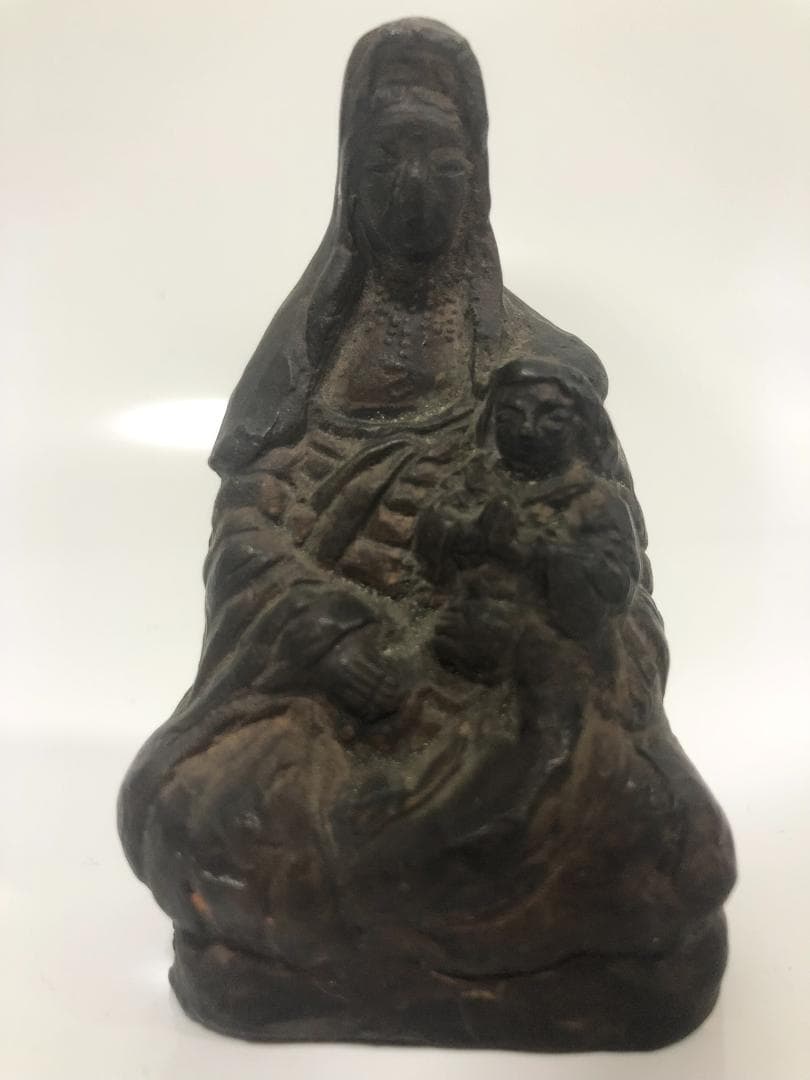 隠れキリシタン 観音置物 木彫風 仏像