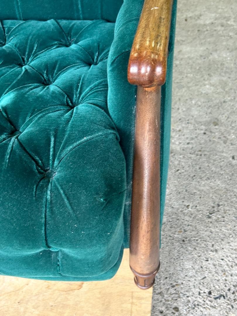 ②maruni マルニ木工 ベルサイユ アームチェア ヴィンテージ グリーン