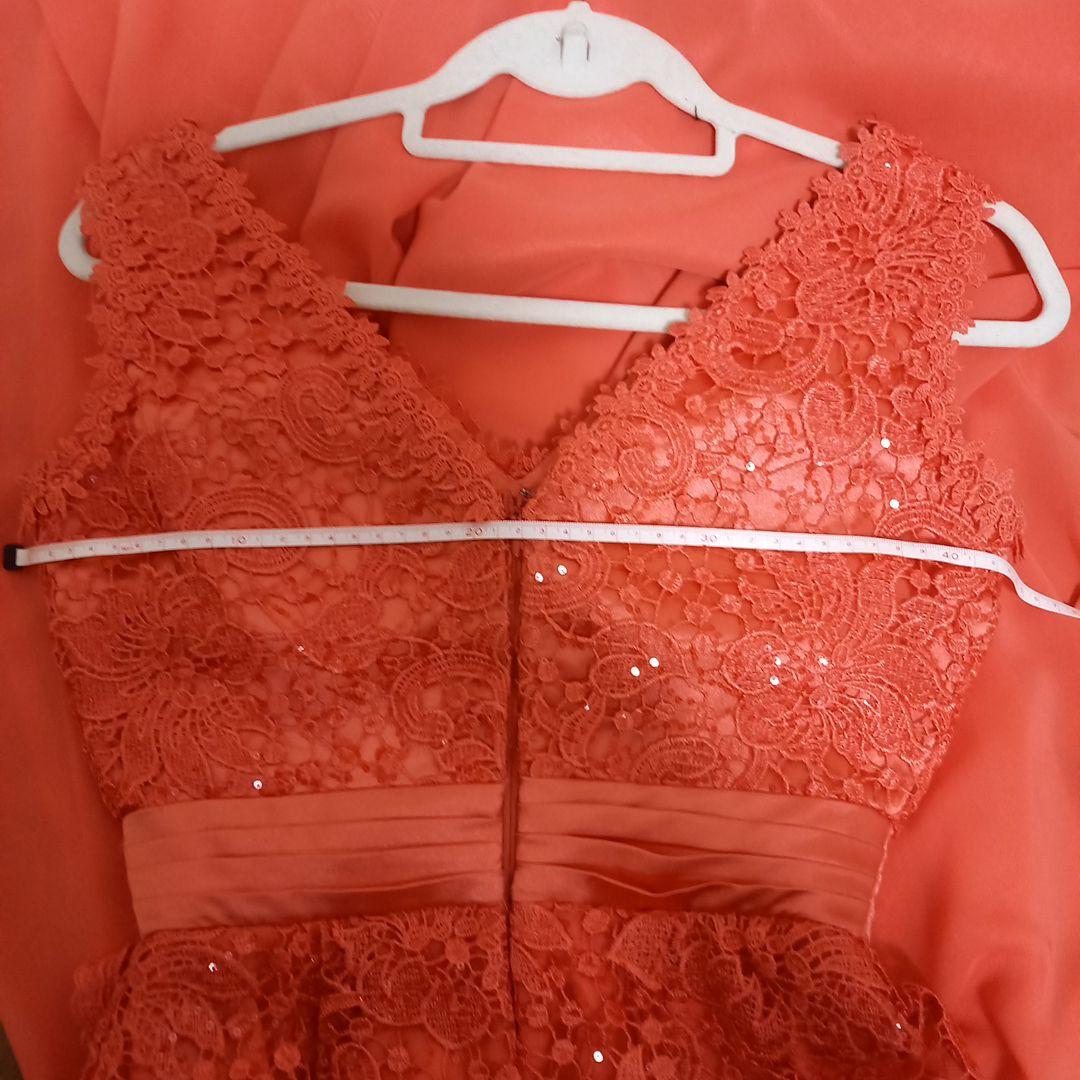 フレア　スパンコール　ロングドレス