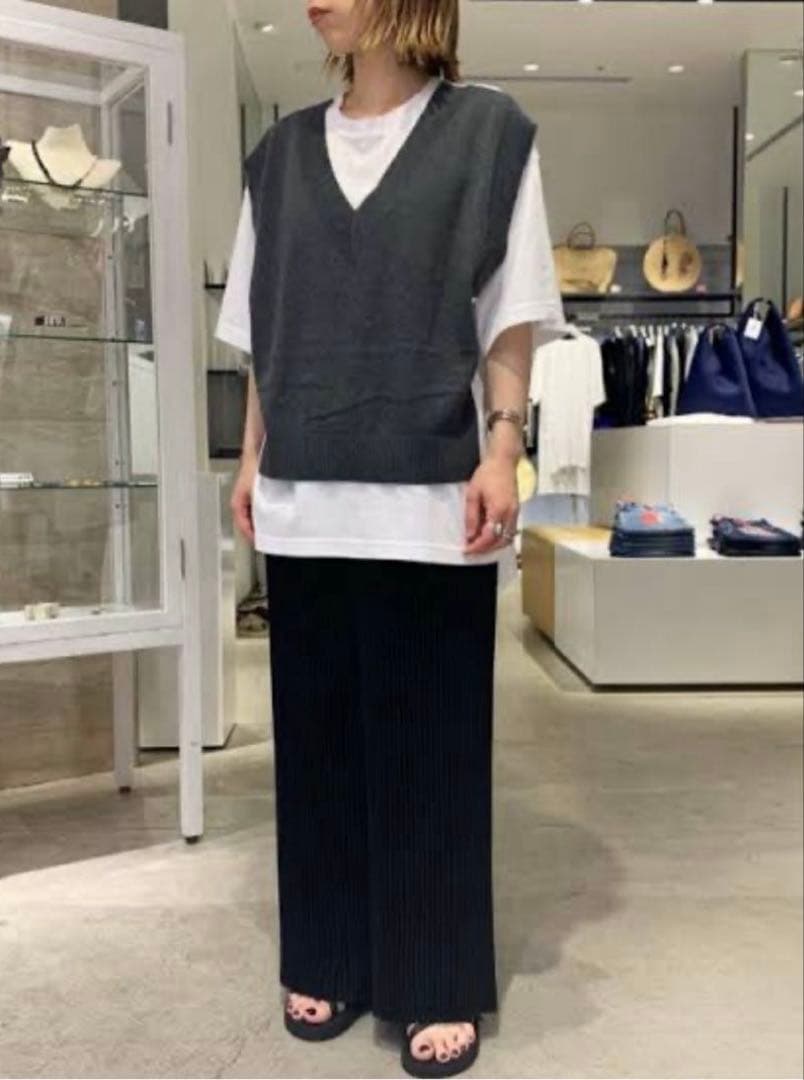 新品【内田理央さん着用】ENFOLD ニットドッキング レイヤード Tシャツ