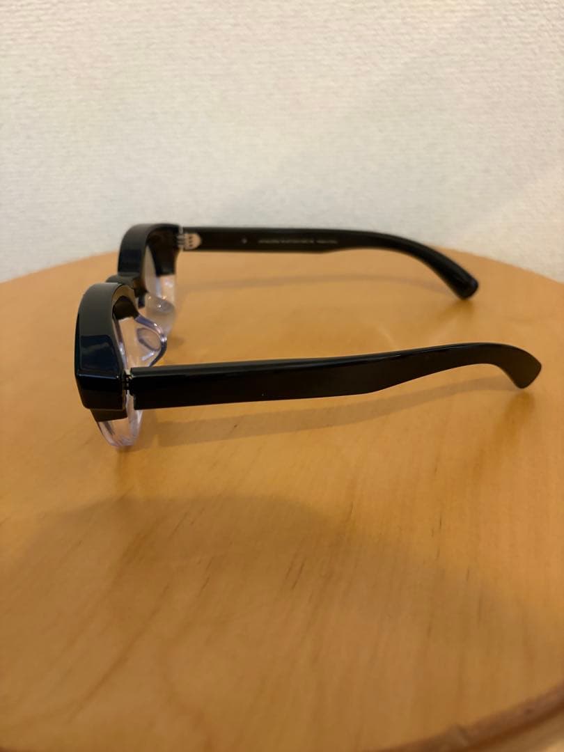 JINS BE BOLD 極太 ボストン ブラッククリア　ブルーカラーレンズ