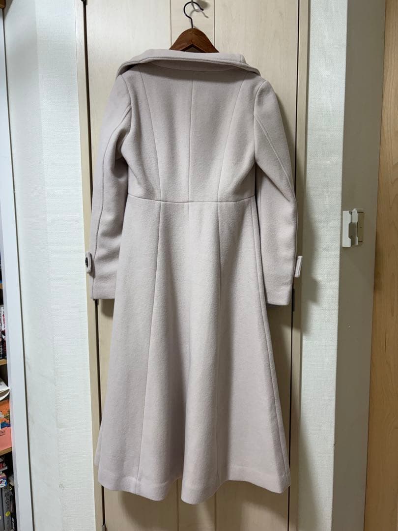 rienda25オーバーネックシンデレララインコート SリエンダBEG 新品