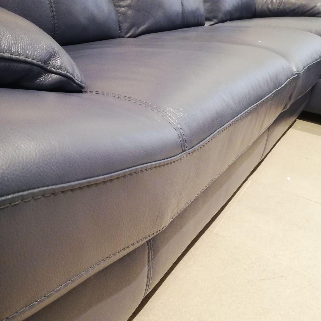 ◇NITORI ニトリ　レザー　カウチソファ　｜　3人掛け　本革