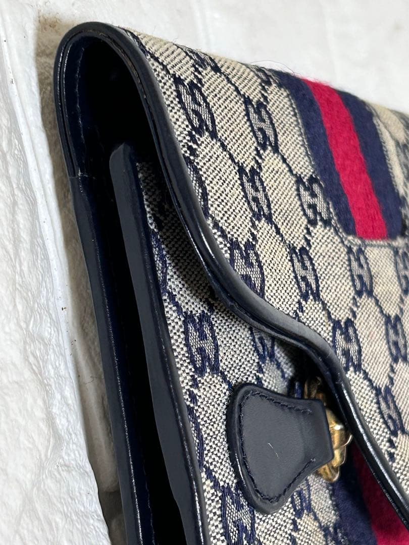 【超レア・美品】GUCCIシェリーライン　クラッチウォレット　GG 財布