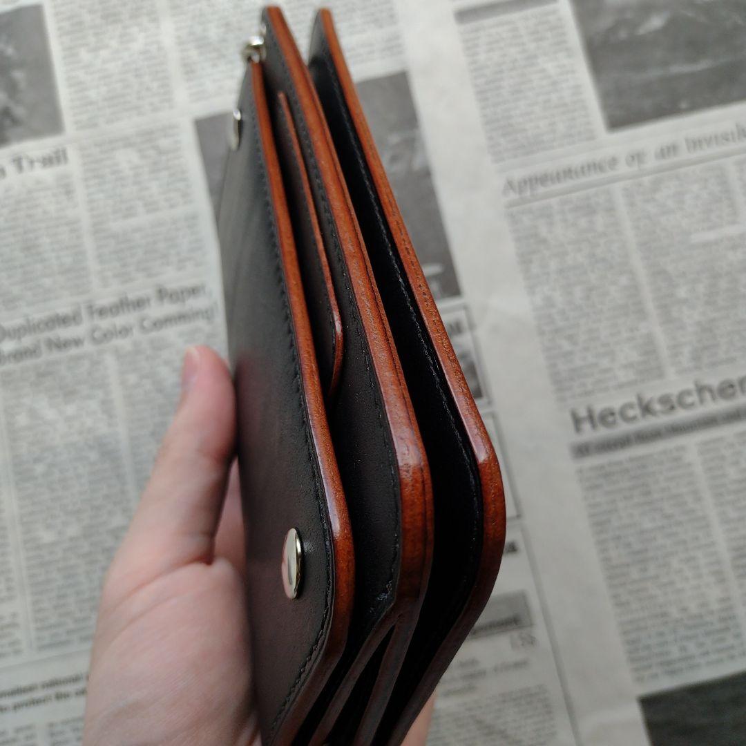茶芯　2.5層　ロングトラッカー　ウォレット　栃木レザー