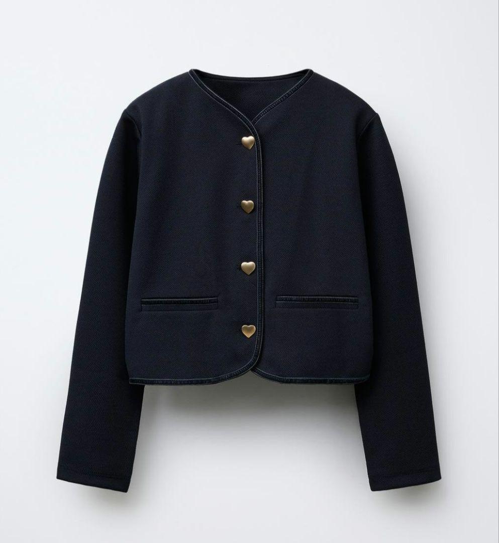 【新品未使用】ZARAキッズ ハートジャケット、スコート&ボウタイシャツ 164