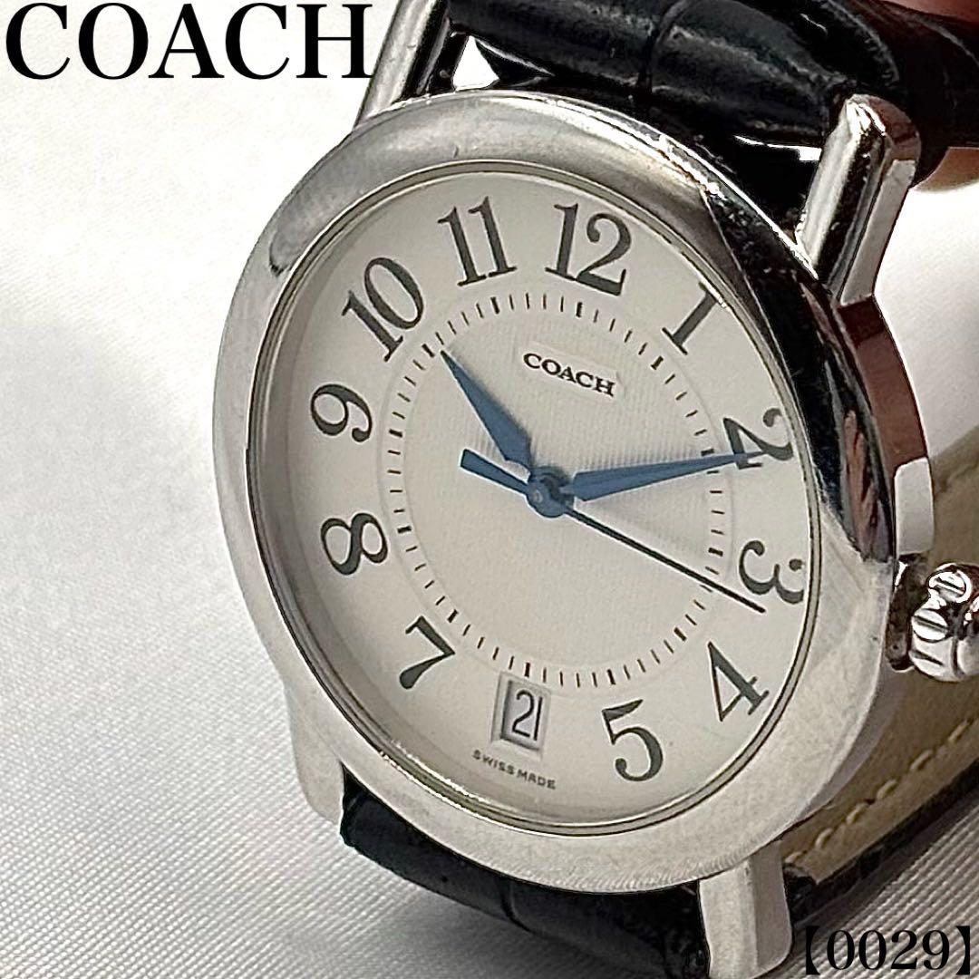 稼働品 COACH コーチ 腕時計 メンズ クォーツ シルバー y2k 0029