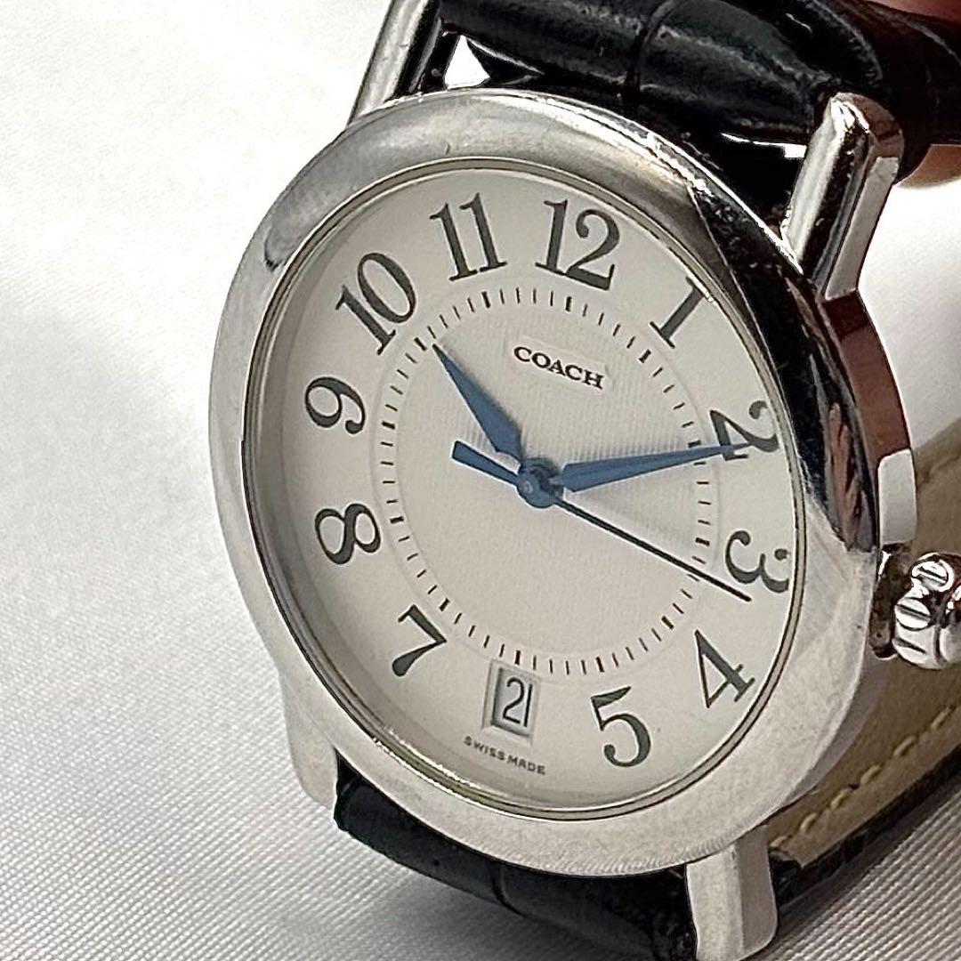 稼働品 COACH コーチ 腕時計 メンズ クォーツ シルバー y2k 0029