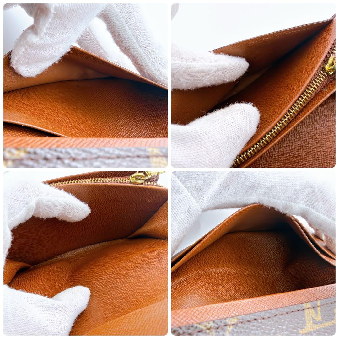 【美品】ルイヴィトン モノグラム ポルトモネ ビエ トレゾール 二つ折り財布