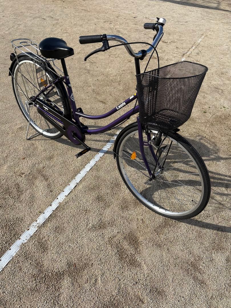 パープルカラー・シンプル・ママチャリ(26㌅)個人配達致します。お引き取りでも可