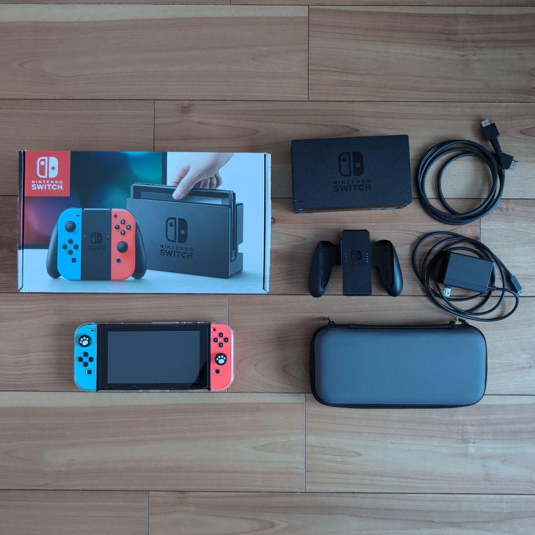 【動作確認、初期化済】Nintendo Switch 本体+ケースセット