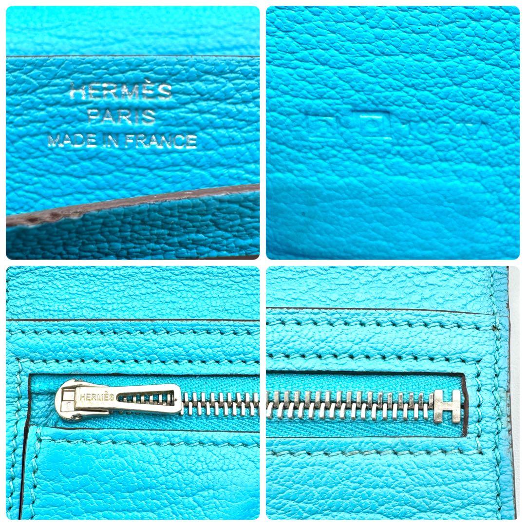 HERMES エルメス ベアンスフレ シェーブル SV金具 マチ付き 希少カラー