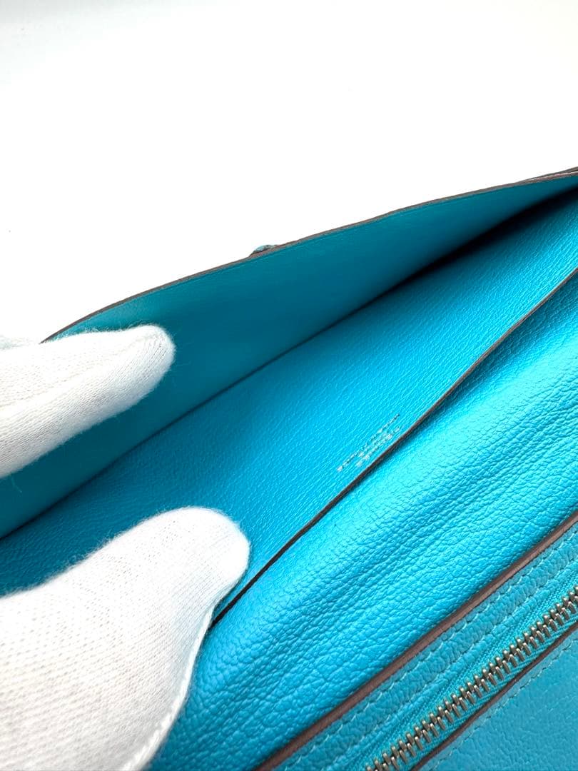 HERMES エルメス ベアンスフレ シェーブル SV金具 マチ付き 希少カラー