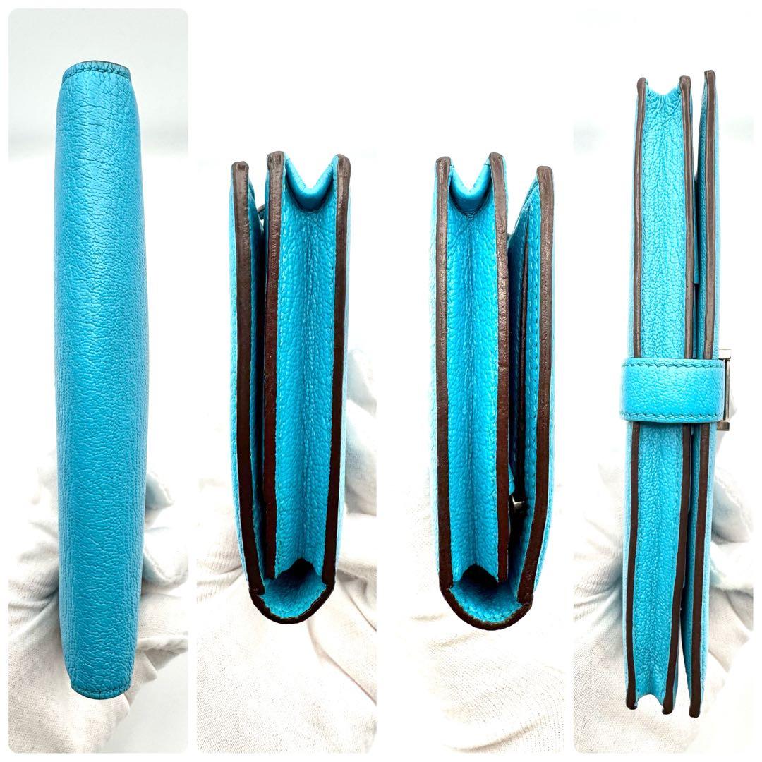 HERMES エルメス ベアンスフレ シェーブル SV金具 マチ付き 希少カラー