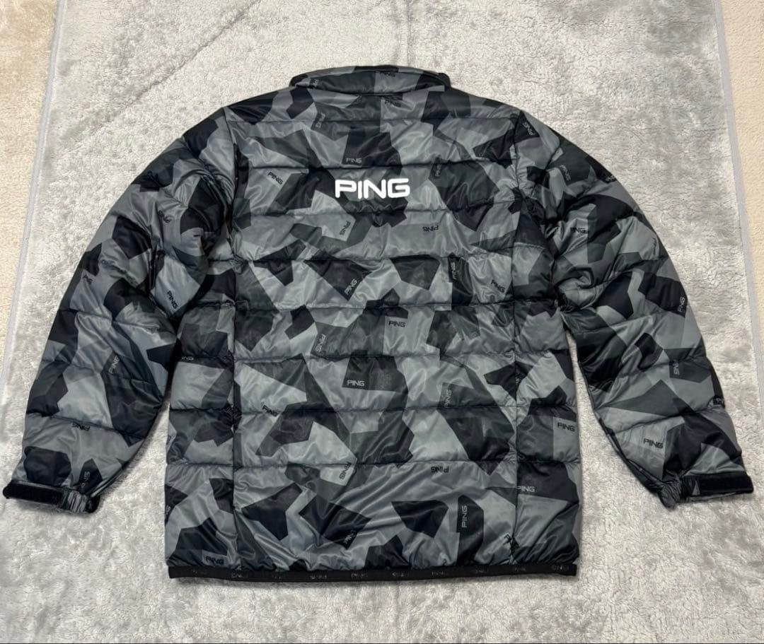 ★新品タグ付★ PING ゴルフ 中綿ジャケット レディース L カモ柄グレー