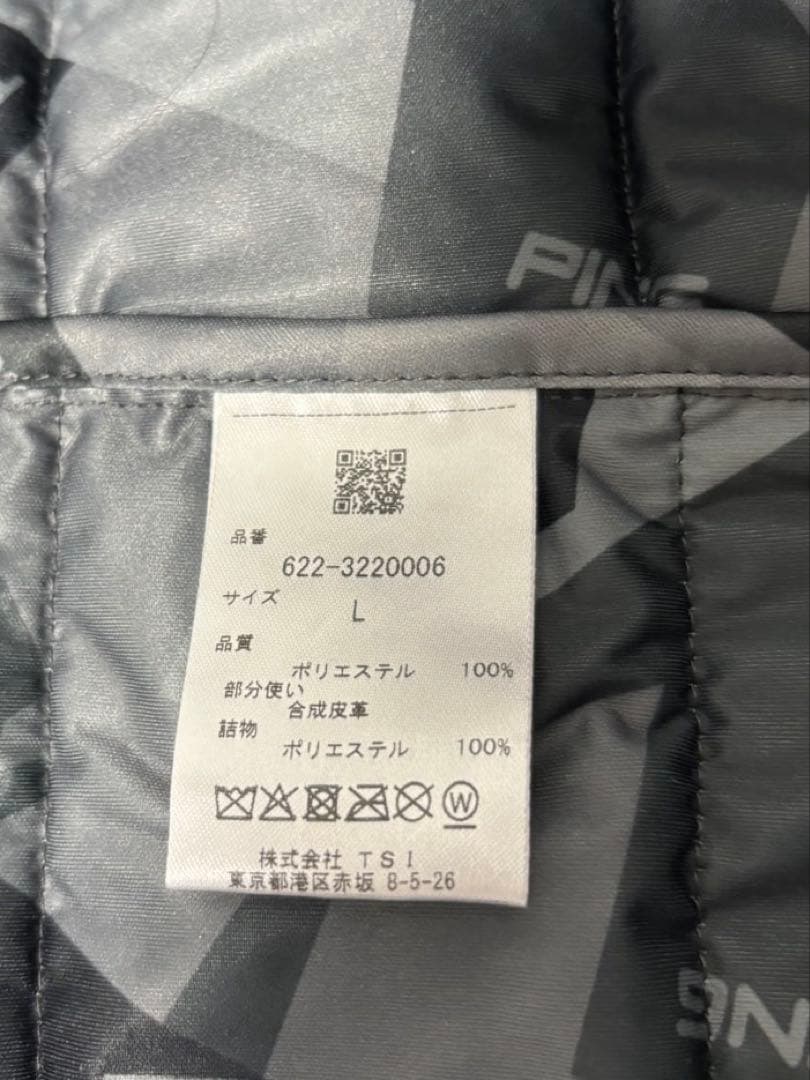 ★新品タグ付★ PING ゴルフ 中綿ジャケット レディース L カモ柄グレー