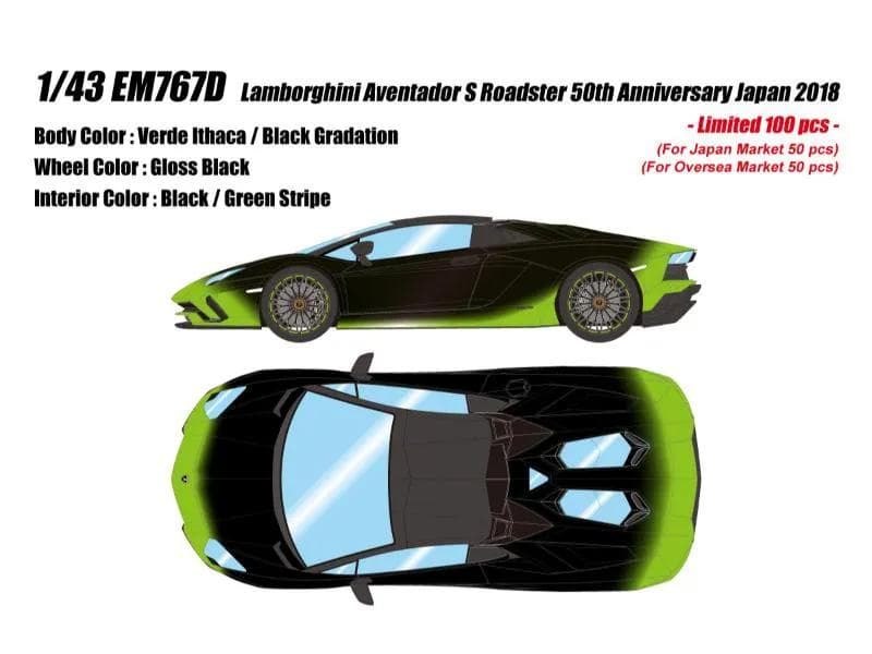 1/43　ランボルギーニ アヴェンタドールS ロードスター【新品】EM767D