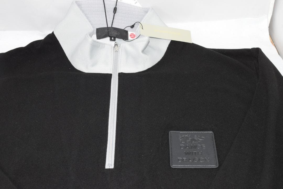新品☆ダンスウィズドラゴン プレミアウオームZIPモック☆黒☆XLサイズ
