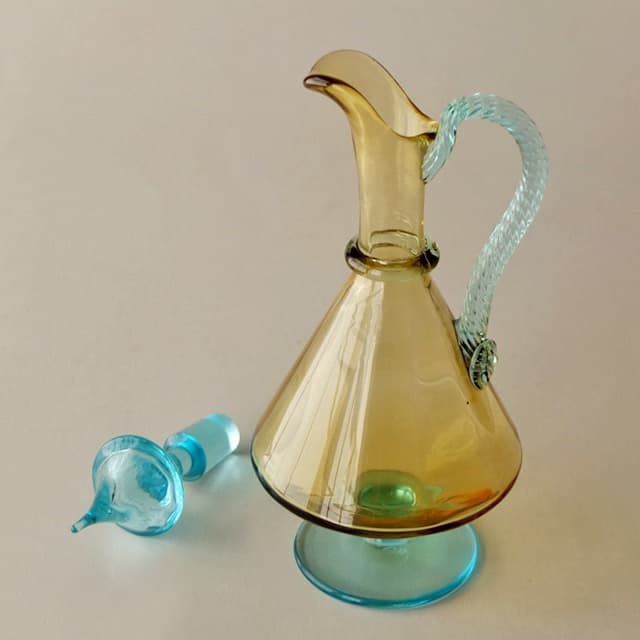 アンティーク フランス製 リキュール アペリティフ デキャンタ ペア