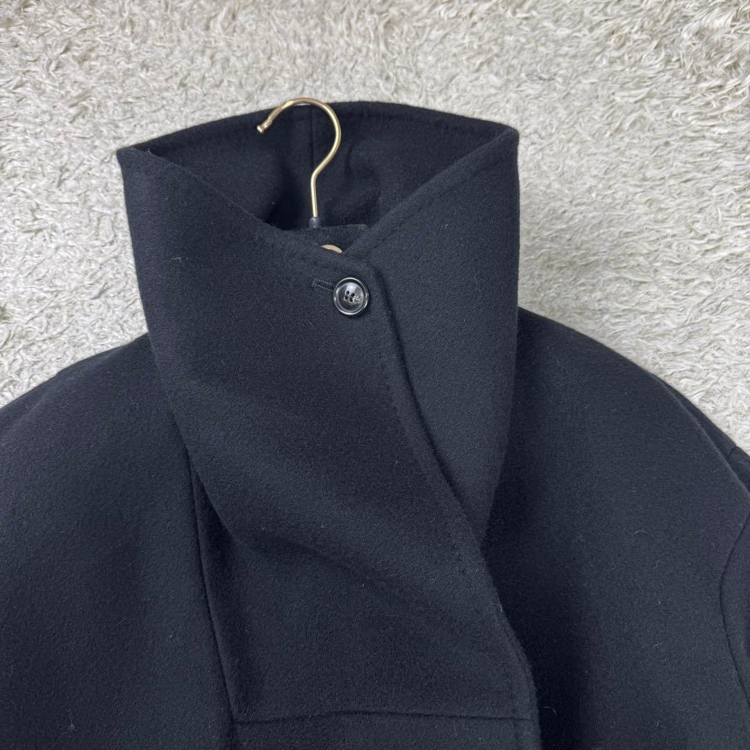 ベイジ 24AW BORNIOL ビックカラーコクーンコート 黒 M