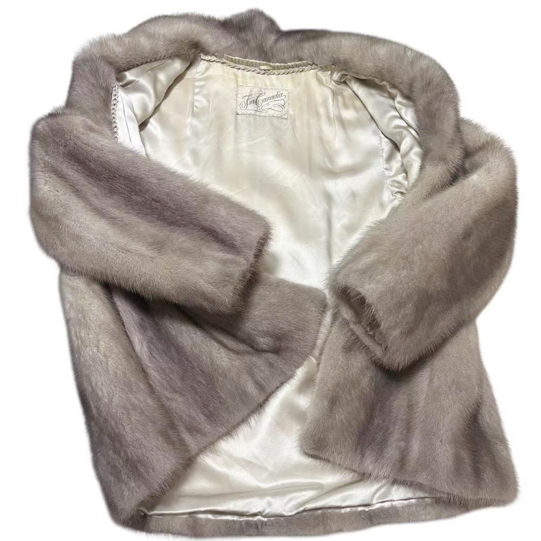 MINK　サファイアミンク　ミンクコート　ふわふわ　本毛皮　柔らか　グレー