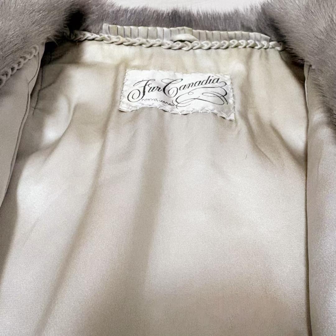 MINK　サファイアミンク　ミンクコート　ふわふわ　本毛皮　柔らか　グレー