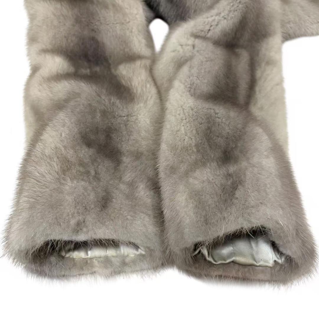 MINK　サファイアミンク　ミンクコート　ふわふわ　本毛皮　柔らか　グレー