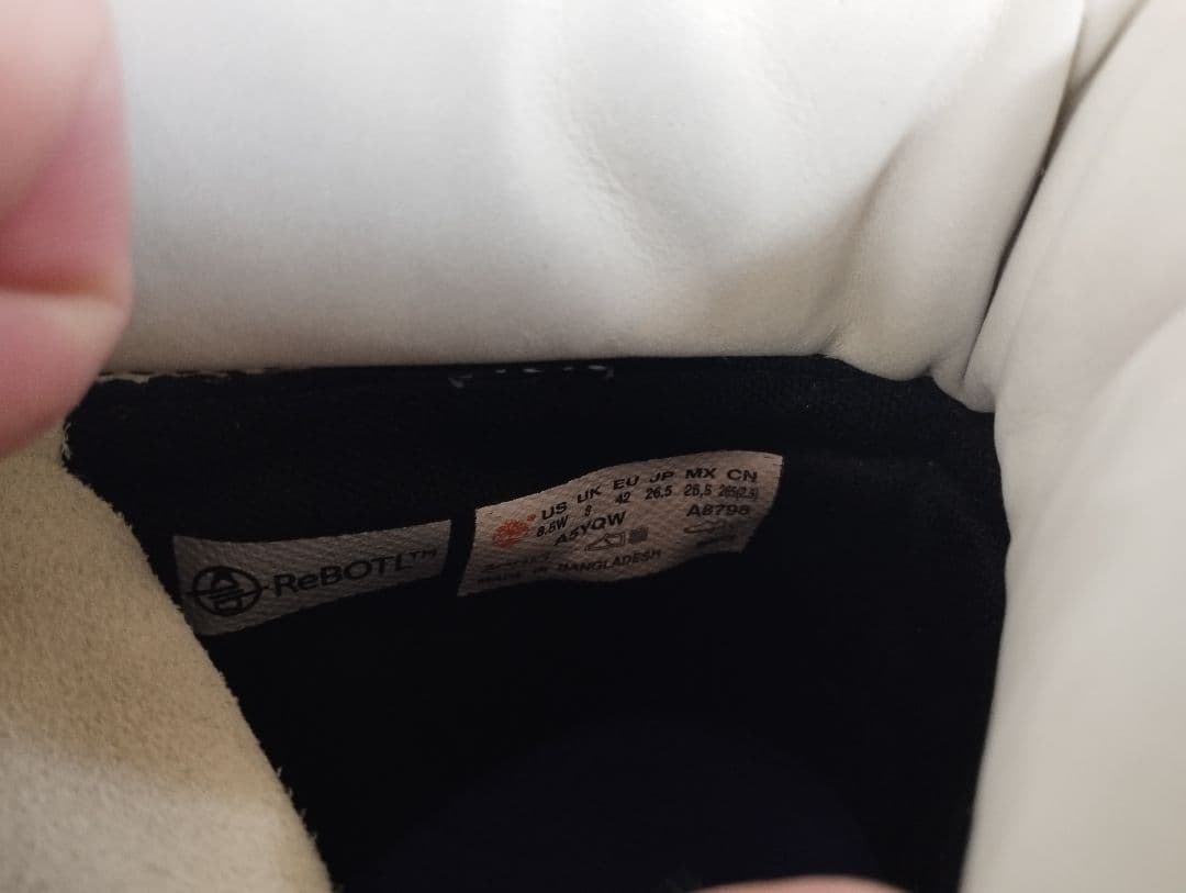 ティンバーランド　防水　６インチ　白✕黒　HELCOR　26.5センチ