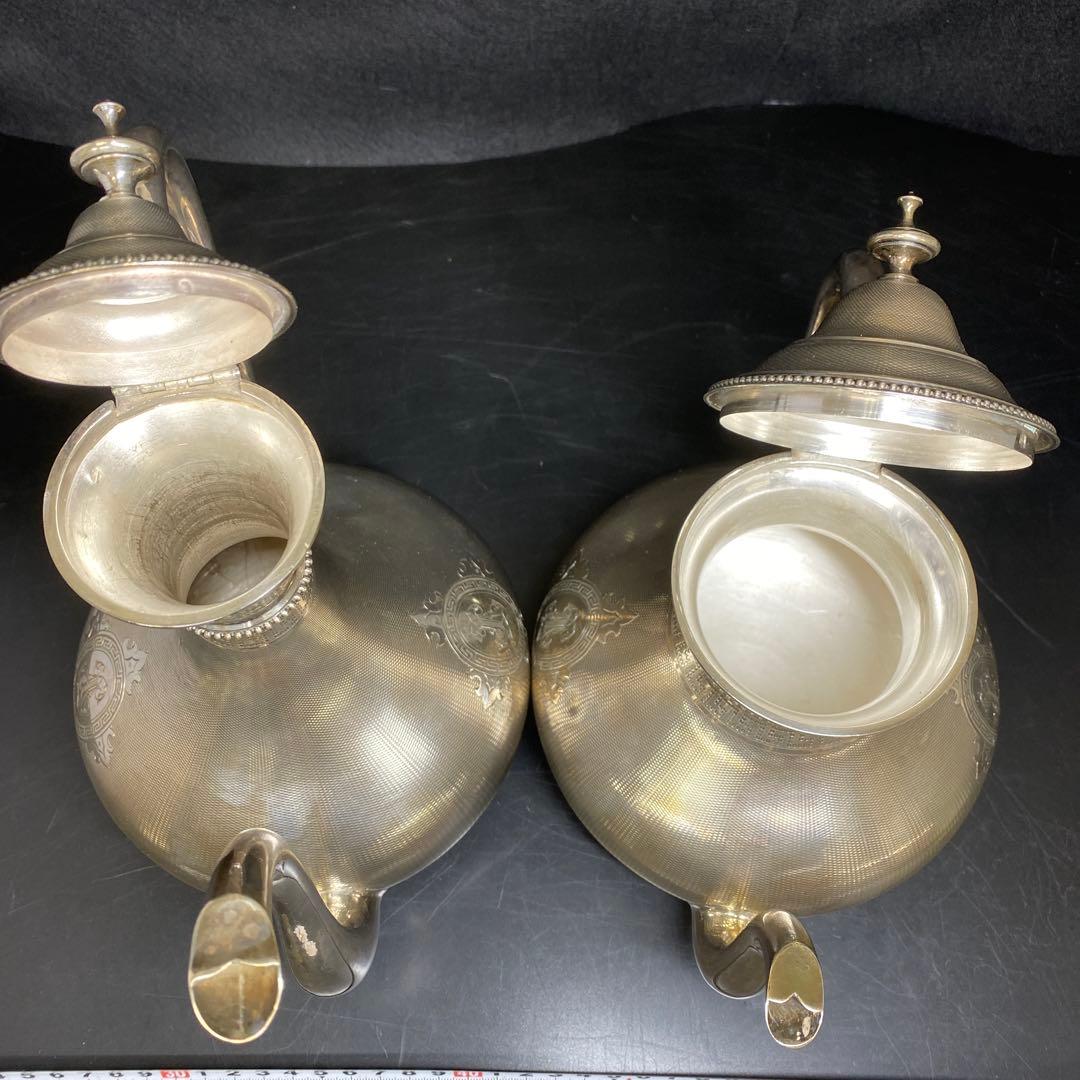 専用カルディヤック極上彫金純銀ミネルヴァホールマークポットセット1830gチコニ