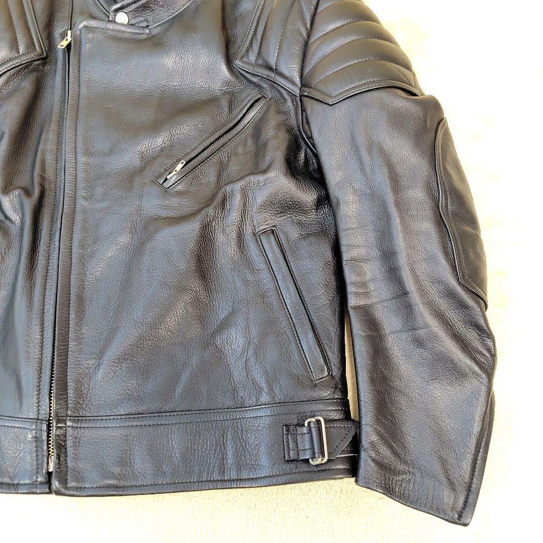 極美品 クシタニ ライダース レザージャケット バイクウェア 牛革 ブラック