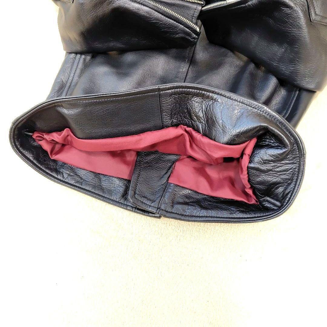 極美品 クシタニ ライダース レザージャケット バイクウェア 牛革 ブラック