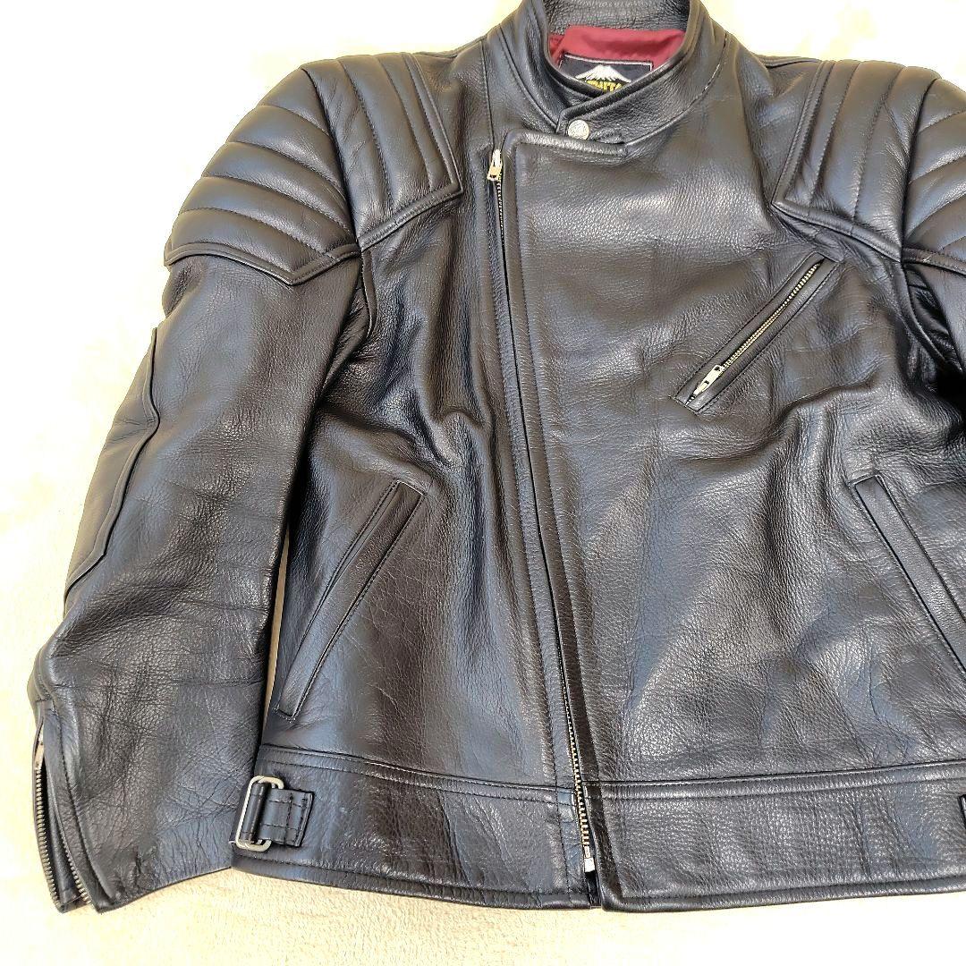 極美品 クシタニ ライダース レザージャケット バイクウェア 牛革 ブラック