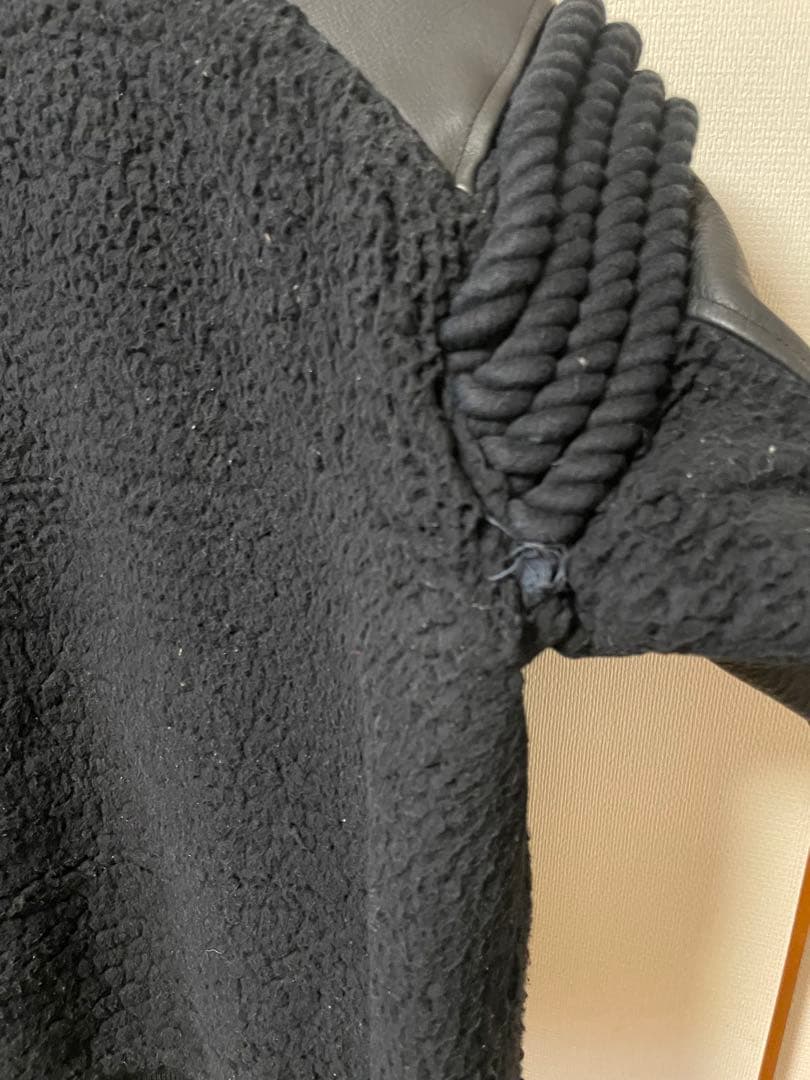 フェノメノン　スタジャン 黒 レザー フリース