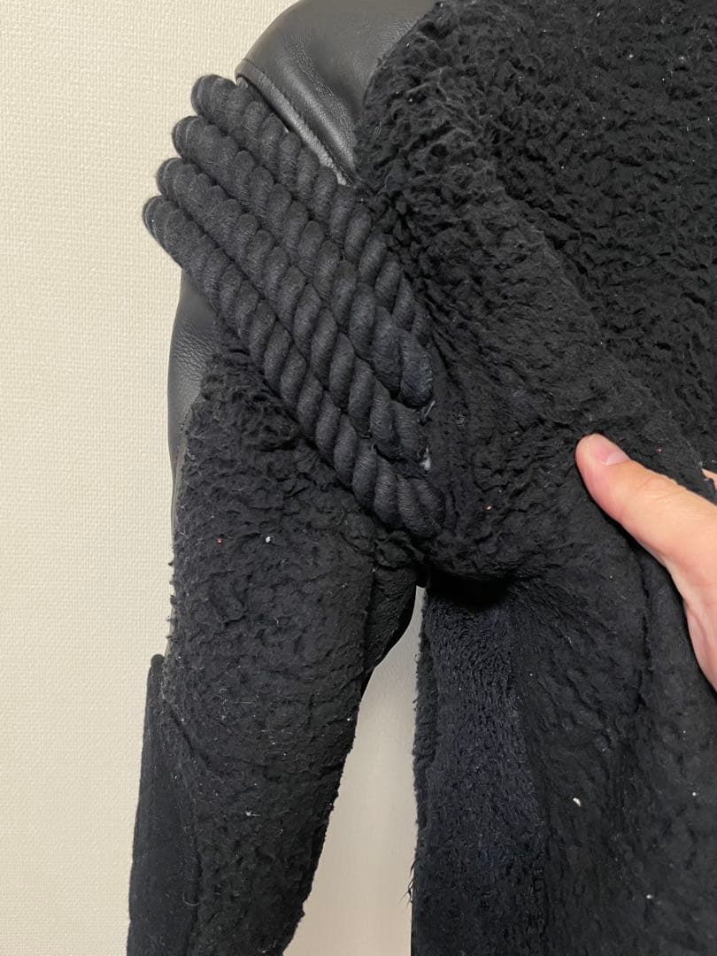 フェノメノン　スタジャン 黒 レザー フリース