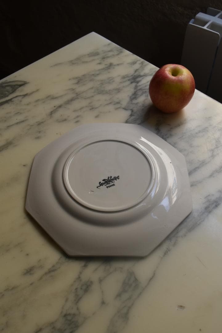 超美品サルグミンヌ　オクトゴナル　デセール皿　フランスアンティーク