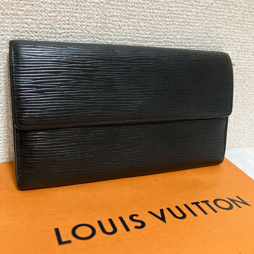 ✨美品✨ルイヴィトン　二つ折り　長財布 ポルトモネ クレディ ノアール