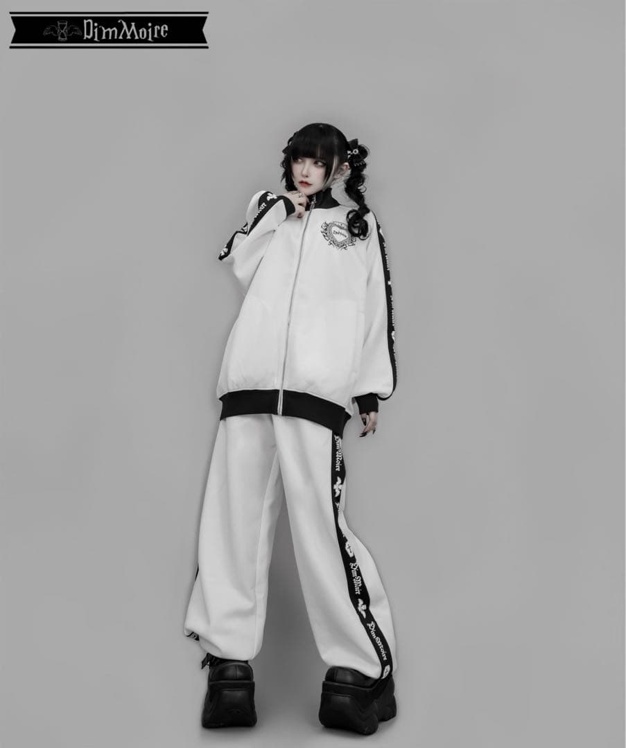 ディムモアール ロゴプリントジャージトップス【White】 XL