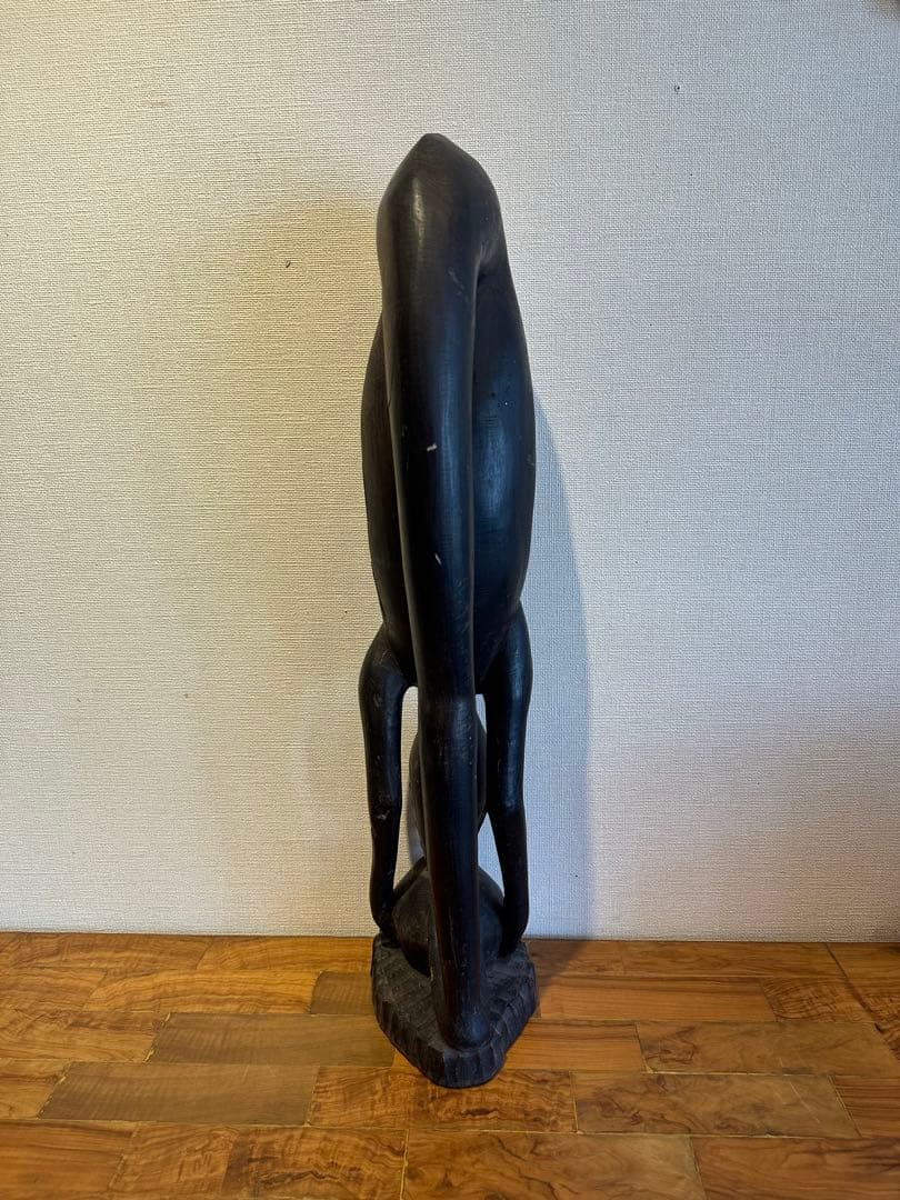 マコンデ彫刻　古美術　アフリカ　黒檀　木彫　民藝　民芸　彫刻