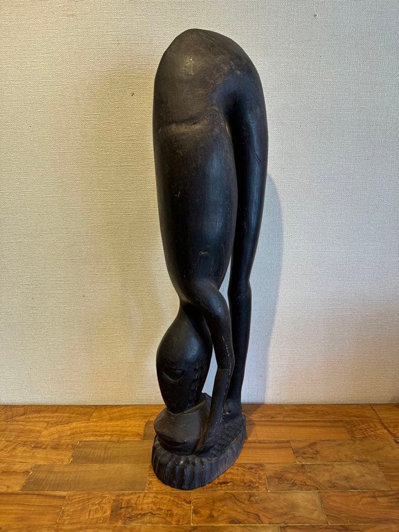 マコンデ彫刻　古美術　アフリカ　黒檀　木彫　民藝　民芸　彫刻