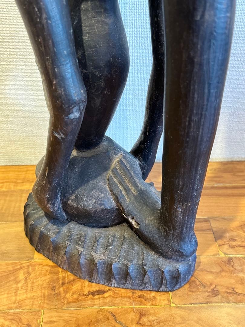 マコンデ彫刻　古美術　アフリカ　黒檀　木彫　民藝　民芸　彫刻