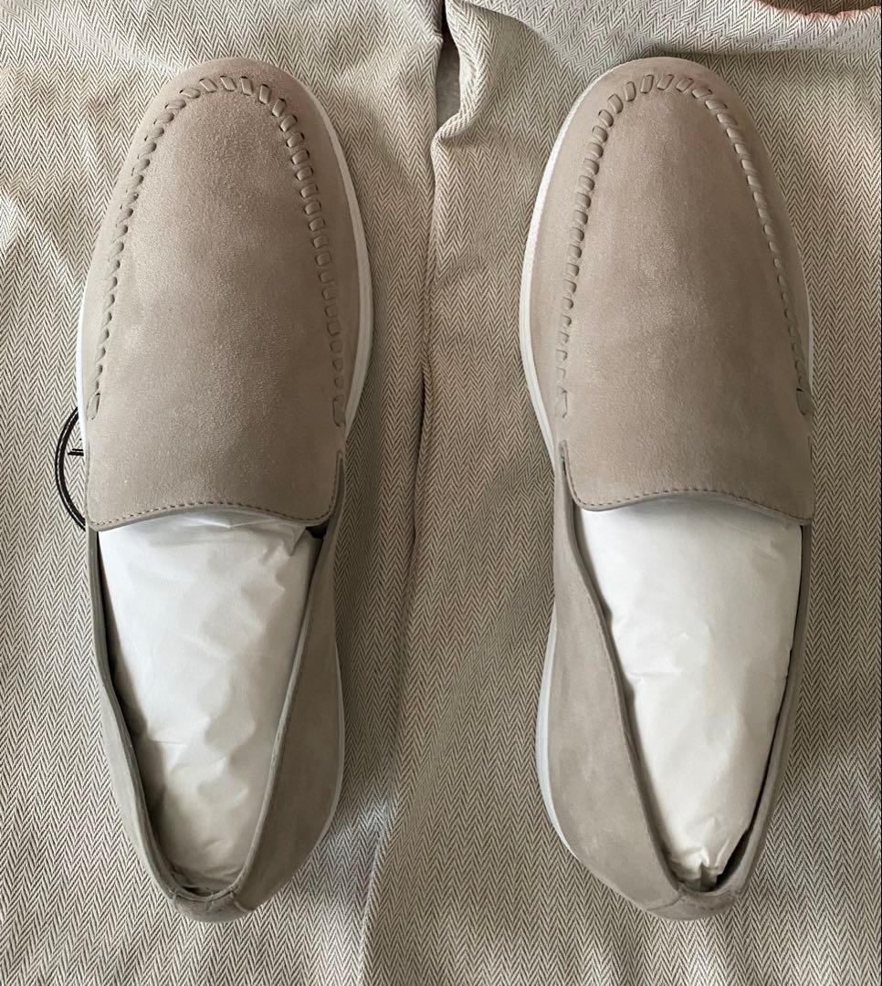 エルメス　HERMES 靴　メンズ　モカシン　ジュリアン　ベージュ　42.5新品