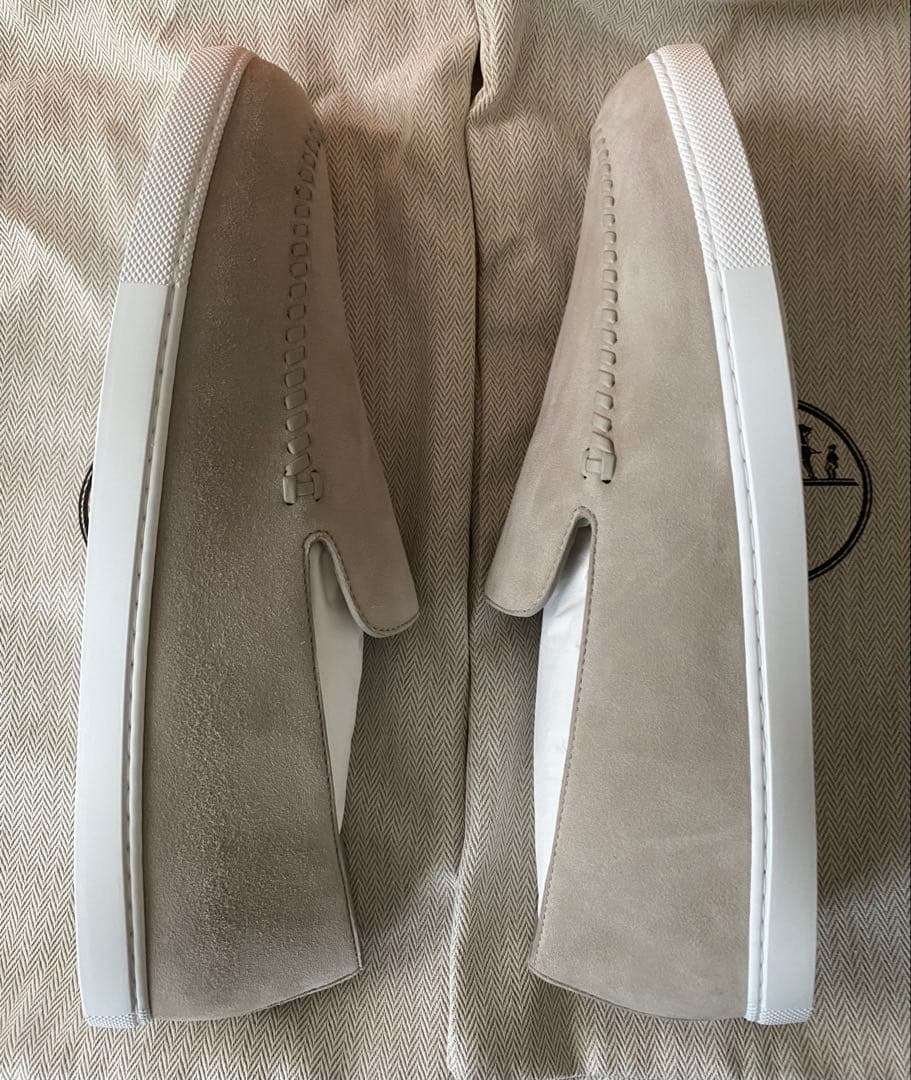 エルメス　HERMES 靴　メンズ　モカシン　ジュリアン　ベージュ　42.5新品