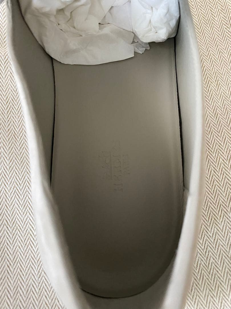 エルメス　HERMES 靴　メンズ　モカシン　ジュリアン　ベージュ　42.5新品