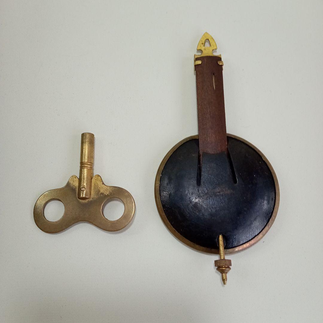 アンティーク　明治時計社　柱時計　手巻式