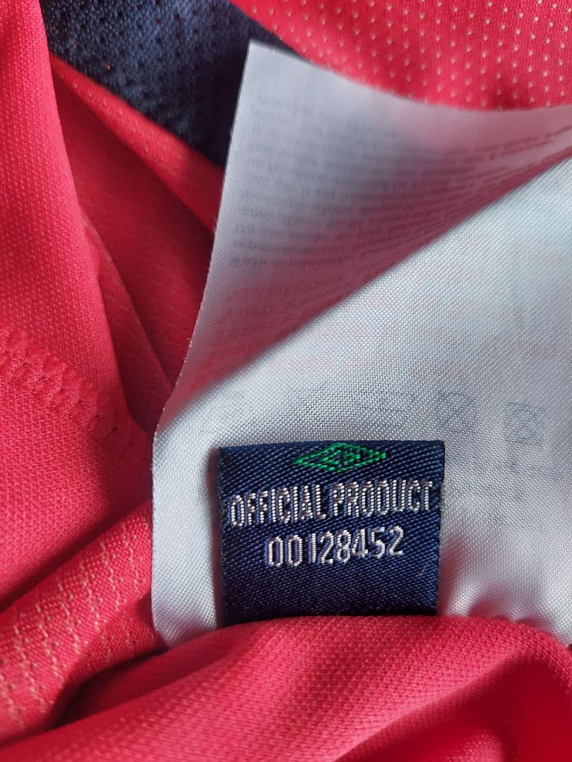 Umbro イングランド代表 アウェイ ゲームシャツ 赤 9 XL相当 アンブロ