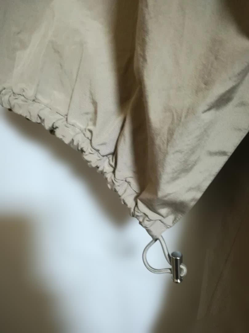 ebure ライトタフタ ノーカラードルマンスリーブコート ベージュ サイズ38