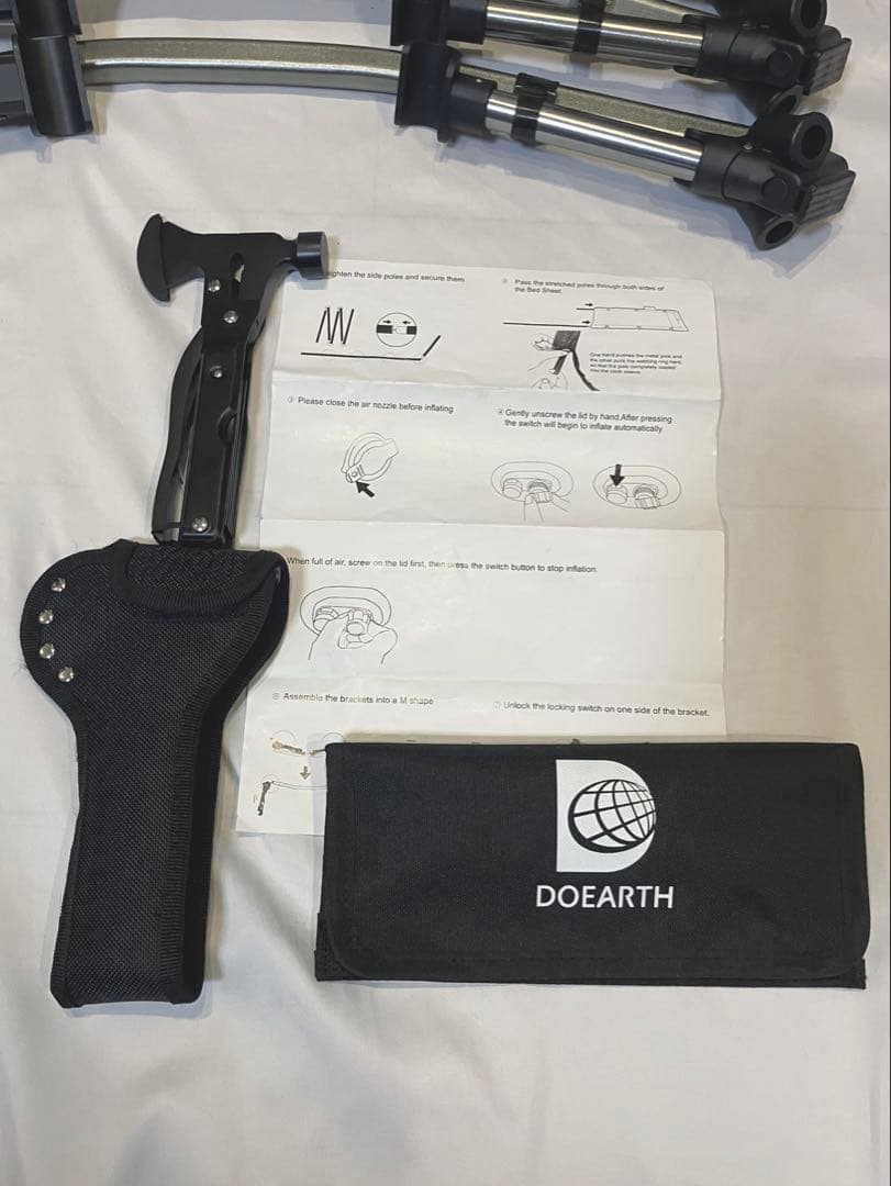 美品⭐️ DOEARTH エアーマットコットGussuri ブラック