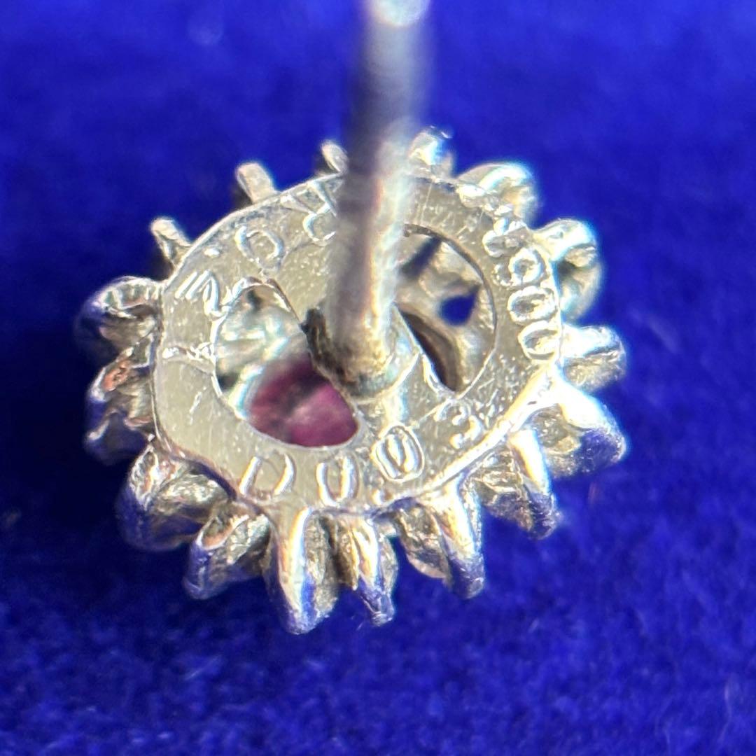 pt900 プラチナ900 ダイヤモンド　ルビー　ネクタイピン　ピンバッジ