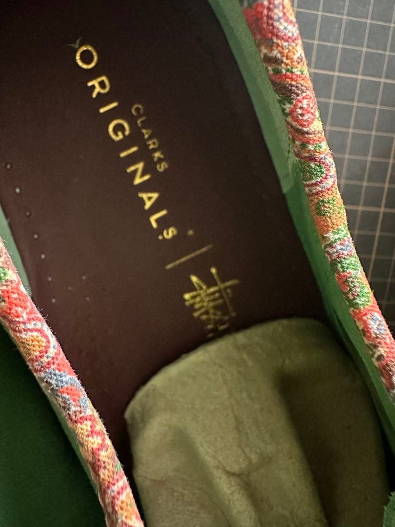 靴 STUSSY x CLARKS Wallabee UK10 SAGE