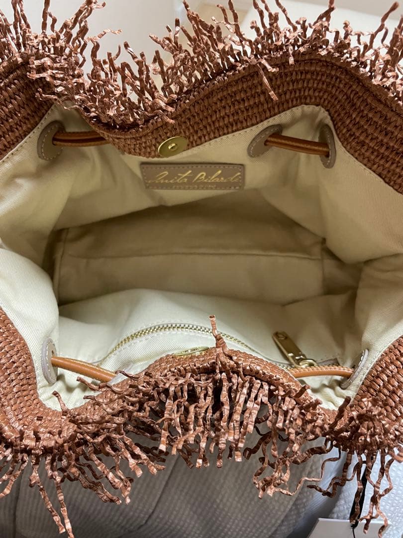 Anita Bidardi かごバッグ ブラウン